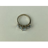925 Sterling Silver Blue Spinel Ring Size 6.5