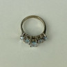 925 Sterling Silver Blue Spinel Ring Size 6.5