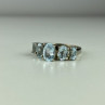 925 Sterling Silver Blue Spinel Ring Size 6.5