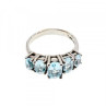 925 Sterling Silver Blue Spinel Ring Size 6.5