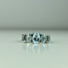 925 Sterling Silver Blue Spinel Ring Size 6.5