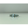 925 Sterling Silver Blue Spinel Ring Size 6.5