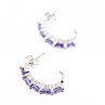 925 Sterling Silver Purple Tourmaline Earrings