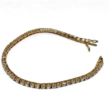 925 Sterling Silver Vermeil CZ Bracelet