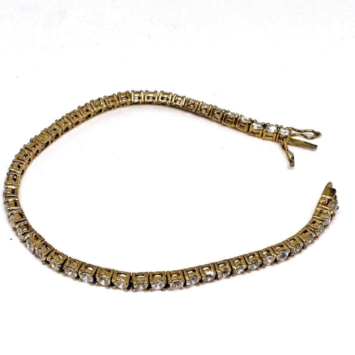 925 Sterling Silver Vermeil CZ Bracelet