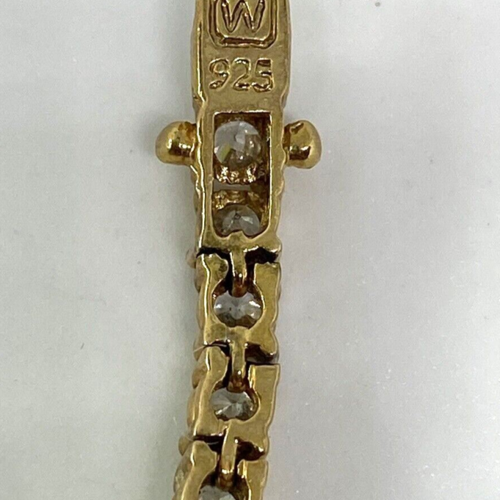 925 Sterling Silver Vermeil CZ Bracelet