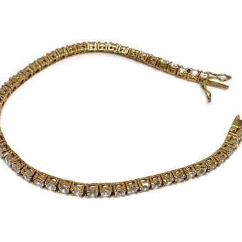 925 Sterling Silver Vermeil CZ Bracelet