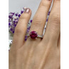 925 Sterling Silver Pink Topaz & CZ Ring Size 7