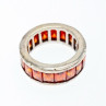 925 Sterling Silver Orange CZ Ring Size 8