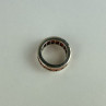 925 Sterling Silver Orange CZ Ring Size 8