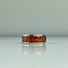 925 Sterling Silver Orange CZ Ring Size 8