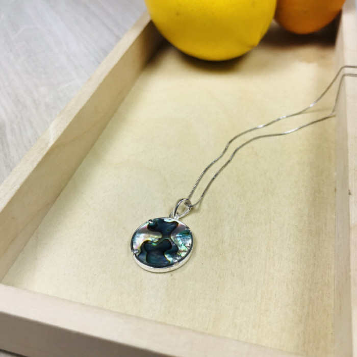 925 Sterling Silver Haliotis Chain With Pendant