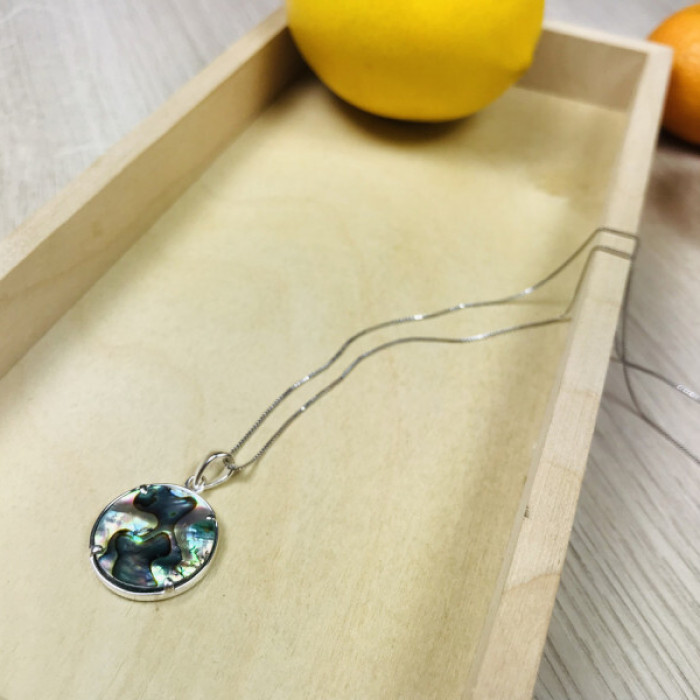 925 Sterling Silver Haliotis Chain With Pendant