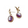 Vintage 925 Sterling Silver Spinel Earrings