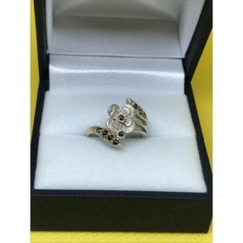 925 Sterling Silver Black Spinel 