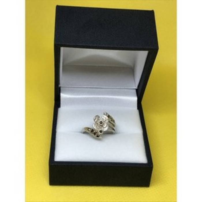 925 Sterling Silver Black Spinel 