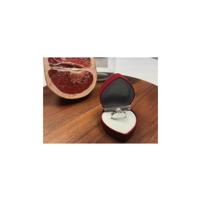 925 Sterling Silver Pearl & CZ Ring Size 5.5