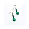 925 Sterling Silver Malachite Dangle Earrings