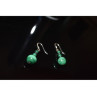 925 Sterling Silver Malachite Dangle Earrings
