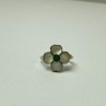 925 Sterling Silver Mother OF Pearl & Green Nephrite 
