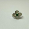 925 Sterling Silver Mother OF Pearl & Green Nephrite 