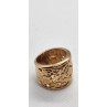 925 Sterling Silver Gold Plated Porous Foliated Design Ring Size 4.5