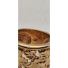 925 Sterling Silver Gold Plated Porous Foliated Design Ring Size 4.5