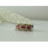 925 Sterling Silver Pink & White CZ Ring Size 5.5
