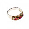 925 Sterling Silver Pink & White CZ Ring Size 5.5