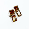 925 Sterling Silver Citrine Stud Earrings