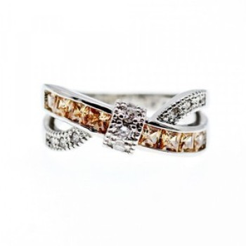 925 Sterling Silver CZ Ring Size 12.5