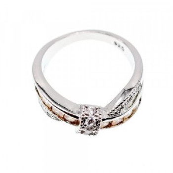 925 Sterling Silver CZ Ring Size 12.5