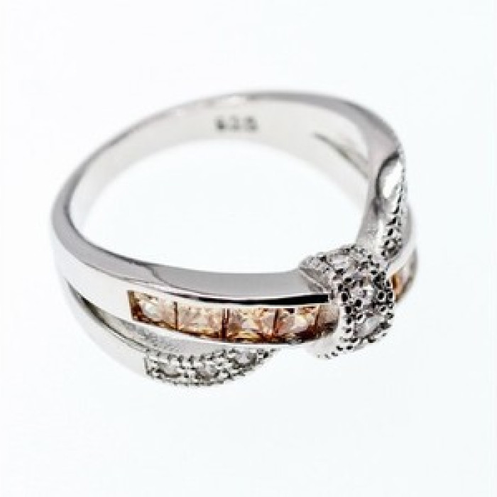 925 Sterling Silver CZ Ring Size 12.5