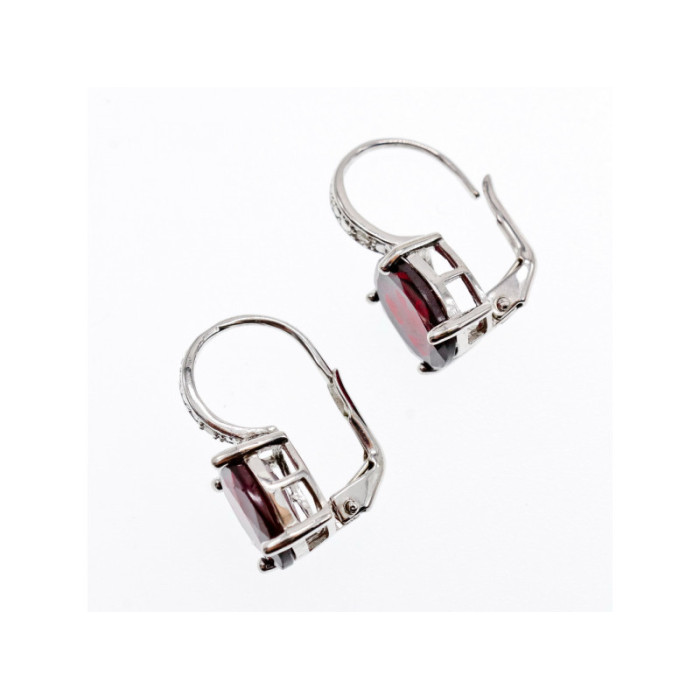 925 Sterling Silver Almandine Earrings