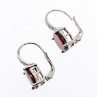 925 Sterling Silver Almandine Earrings