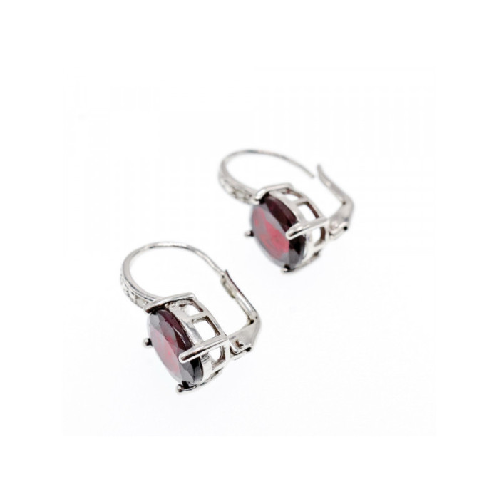 925 Sterling Silver Almandine Earrings