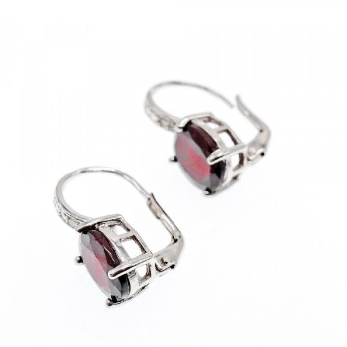 925 Sterling Silver Almandine Earrings
