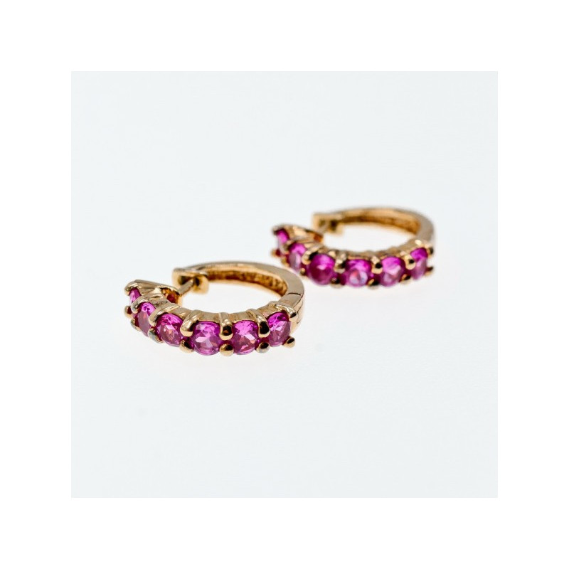 925 Sterling Silver Gold Plated Spinel Earrings