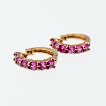 925 Sterling Silver Gold Plated Spinel Earrings