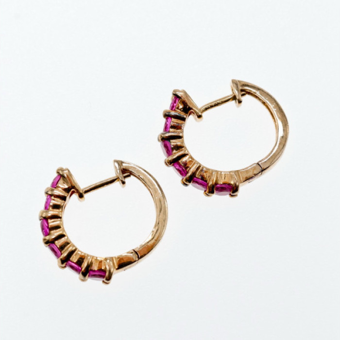 925 Sterling Silver Gold Plated Spinel Earrings