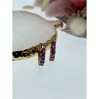 925 Sterling Silver Gold Plated Spinel Earrings