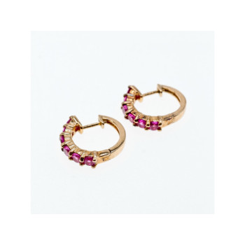 925 Sterling Silver Gold Plated Spinel Earrings