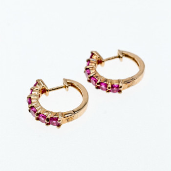925 Sterling Silver Gold Plated Spinel Earrings