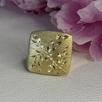 925 Sterling Silver Gold Plated Italy Ring Size 8