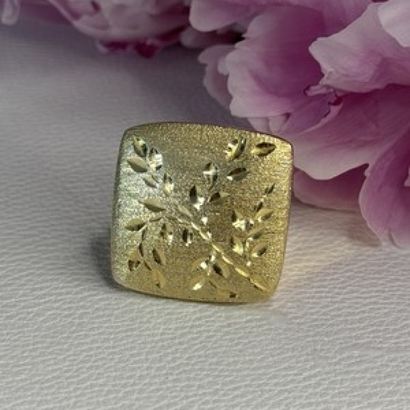 925 Sterling Silver Gold Plated Italy Ring Size 8