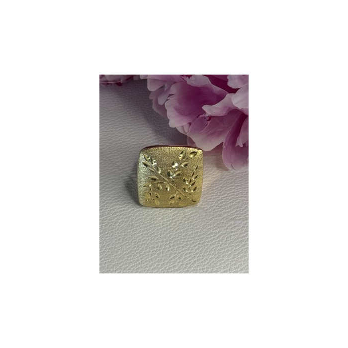 925 Sterling Silver Gold Plated Italy Ring Size 8