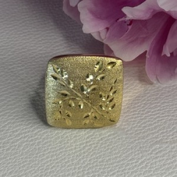 925 Sterling Silver Gold Plated Italy Ring Size 8