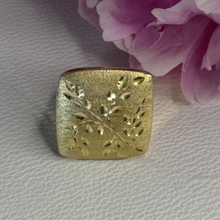 925 Sterling Silver Gold Plated Italy Ring Size 8