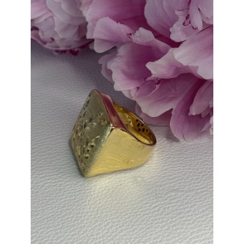 925 Sterling Silver Gold Plated Italy Ring Size 8