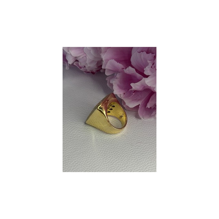 925 Sterling Silver Gold Plated Italy Ring Size 8